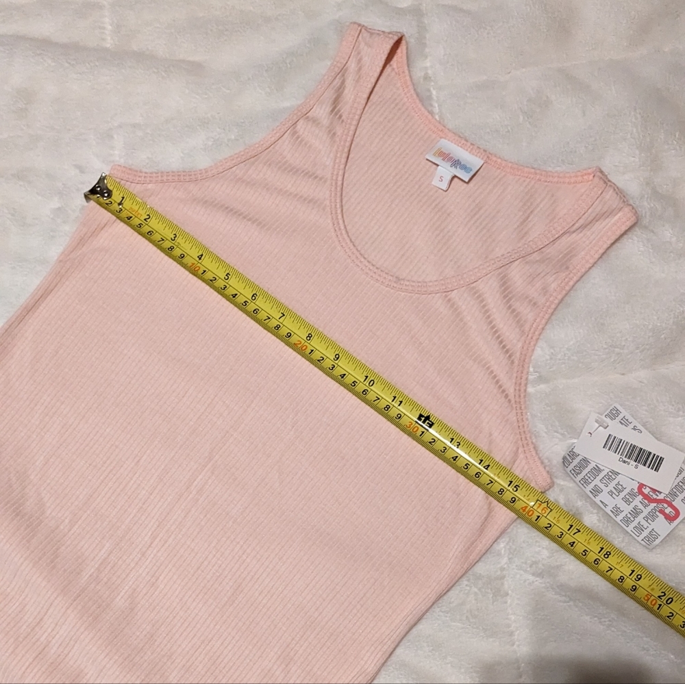 LuLaRoe Ribbed Summer Dress Tank Top Maxi Lounge Sundress Pink Blush Sz Sm NWT - Picture 5 of 7